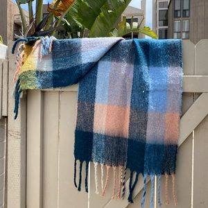 Wool blanket scarf
